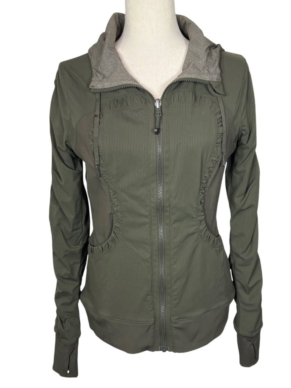 LULULEMON Dance Studio Jacket in Dark Olive Sz 8 #W4BG3S NWOT
